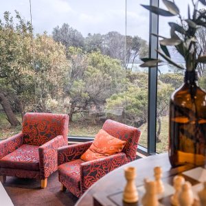 Edge of the Bay Guest Lounge with games