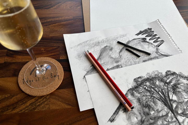 Sketch and Sip experience at Edge of the Bay