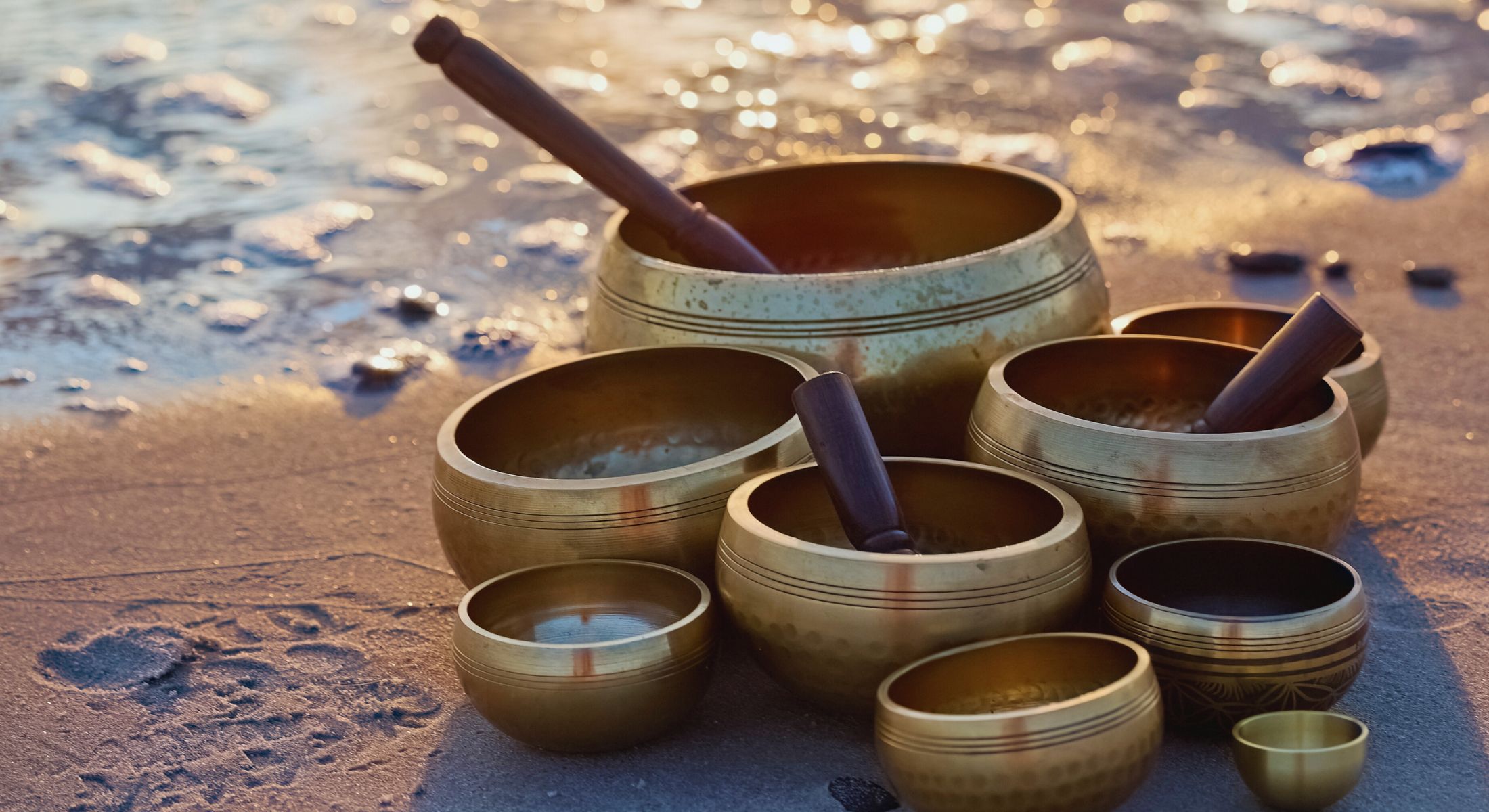 Sound bath and breath awareness experience at Edge of the Bay