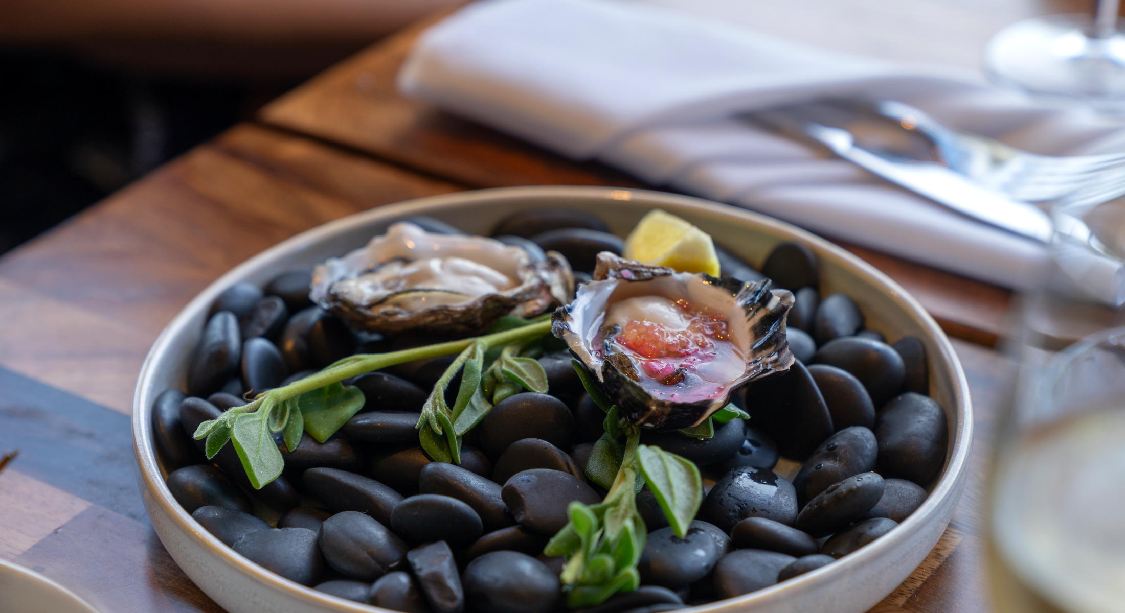 The Edge Restaurant oyster dish