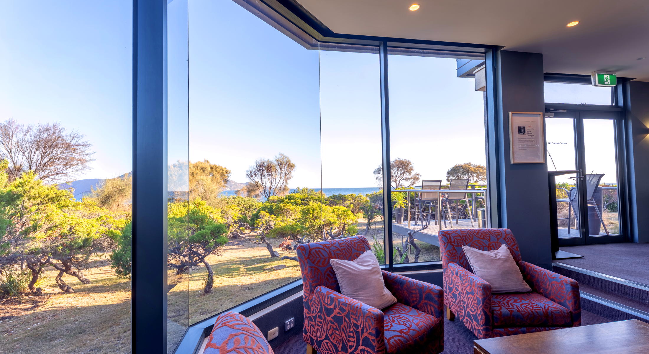 Guest lounge at Edge of the Bay